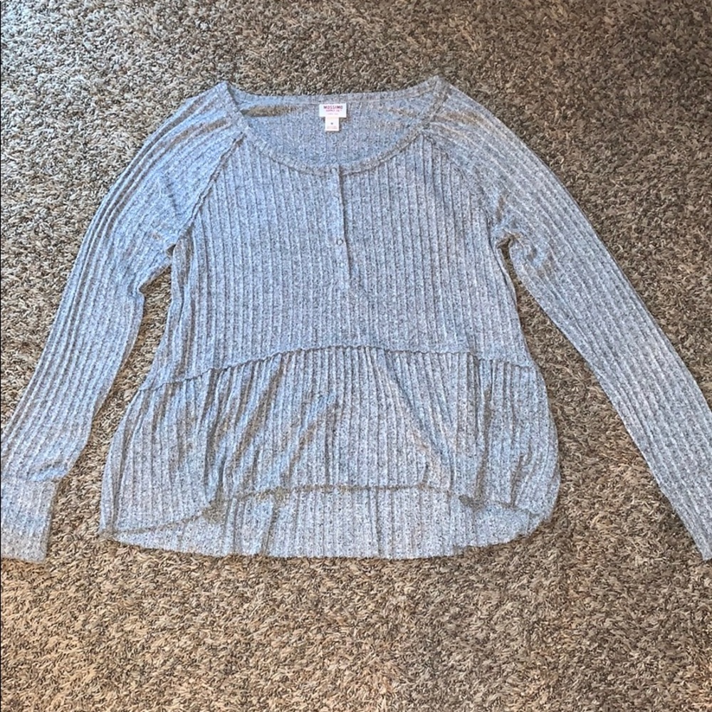 Gray Striped Sweater